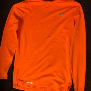 Under armor orange fitted under shirt M